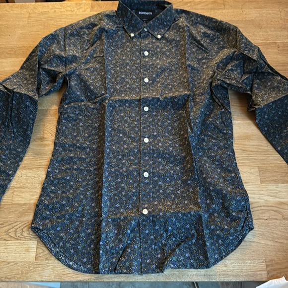 Bonobos Washed Button Down in Blue Fox Floral size Medium Tailored - Picture 7 of 8